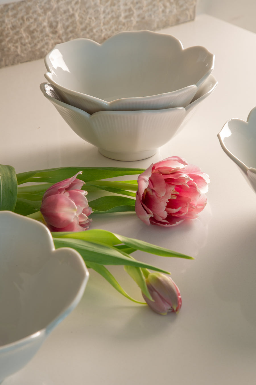 White Flower Bowl (Set of 6)