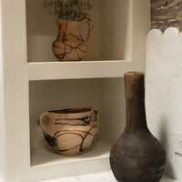 Mexican Clay Vase Black/Ochre