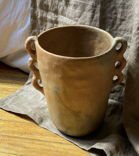 Mexican Clay Vase: Large, Light Terracotta