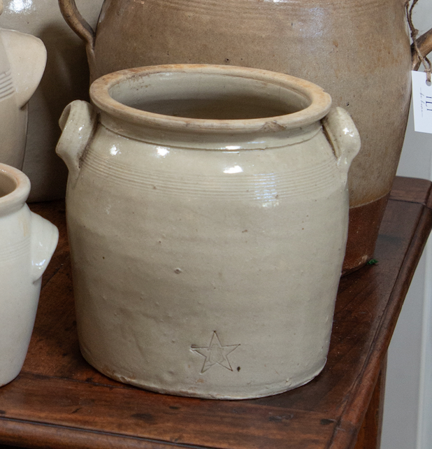 Medium French Glazed Stoneware Confit Pots