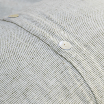 Logan Frayed Linen Striped Duvet Cover and Shams