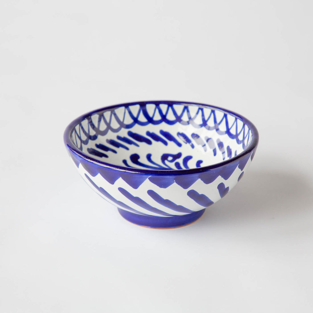 Small Hand Painted Blue and White Bowls (Set of 2)