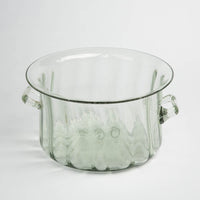 Blown Glass Serving Bowl with Handles