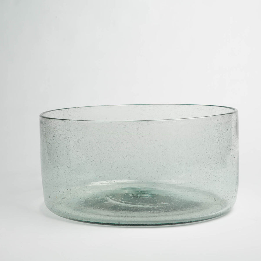 Large Blown Glass Serving Bowl