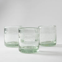 Etched Blown Glass, Single Shot Glasses (Set of 4)