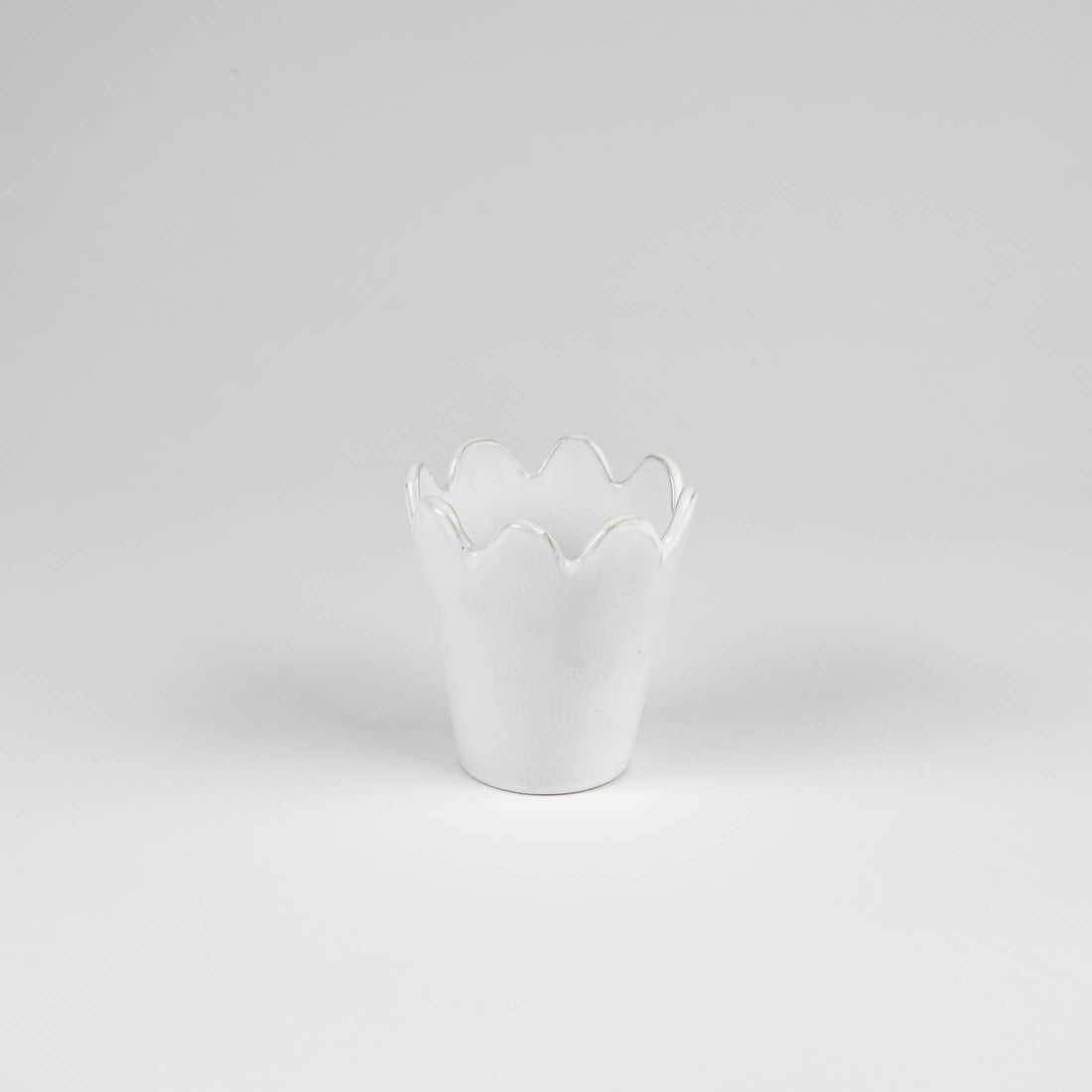 White Glaze Floral Vase