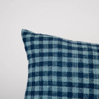 Blue Gingham Lumbar Pillow