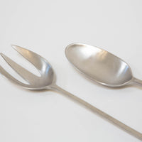 Pewter Serving Fork & Spoon Set