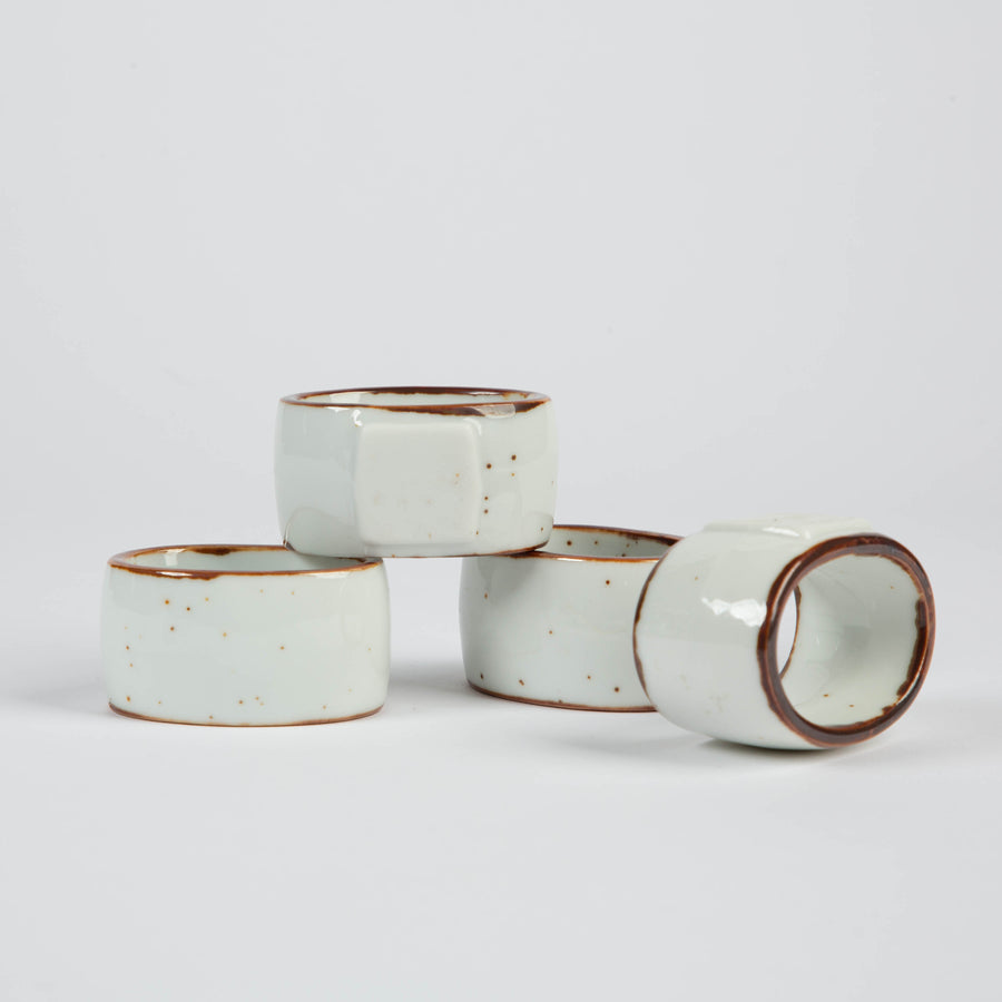 Ceramic napkin rings - set of 4