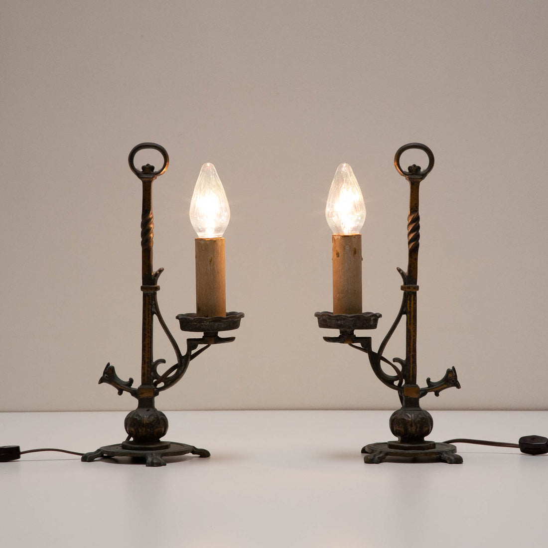 Antique Candelabra Lamp (Pair)