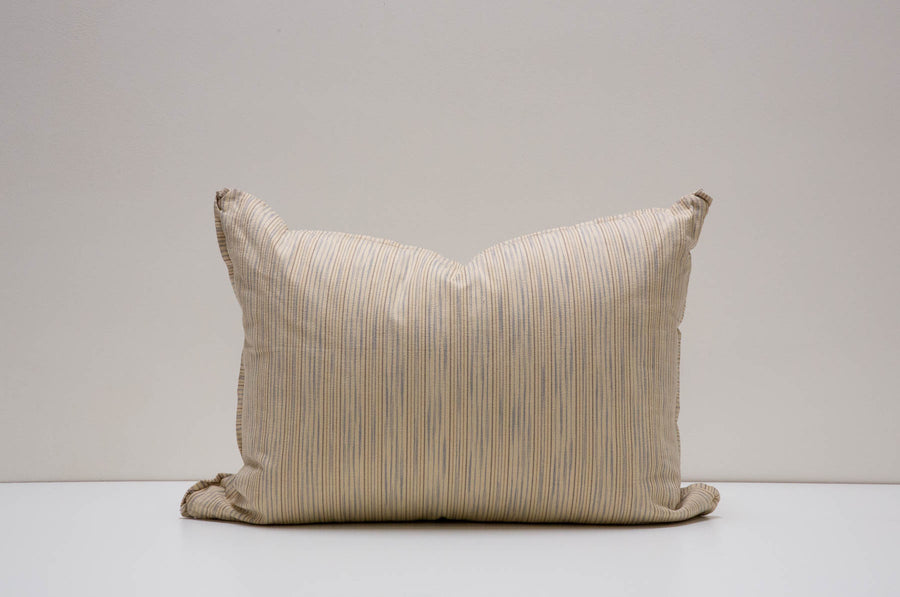 Beige with Multi-Color Ribbed Stripes Pillow